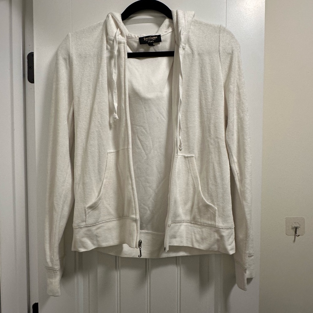 Juicy Couture Cream Zip-Up Hoodie